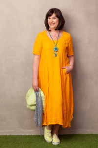 Платье в стиле бохо [Арт. 2147] сочный апельсин